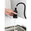 Robinet de cuisine rétractable en acier inoxydable, noir mat, poignée simple, 3 options de débit d'eau, robinet de finition noir avec rétractable, acier, modes, fonctionnalité avancée