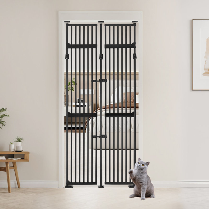 Barrière pour chat très haute de 75 à 98 po de hauteur, H 98 po (86 po) x l 35 po (38 po)