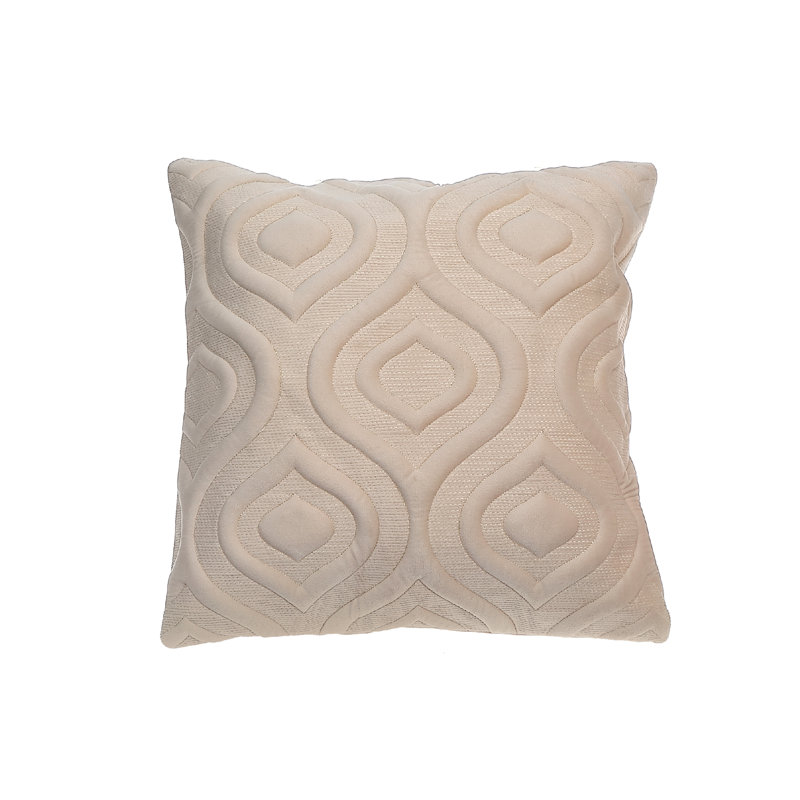 Velvet Impression Cushion, Ivory