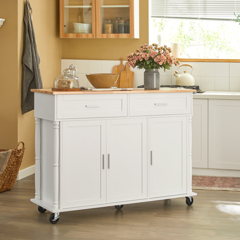 Lazlo Wood Kitchen Island