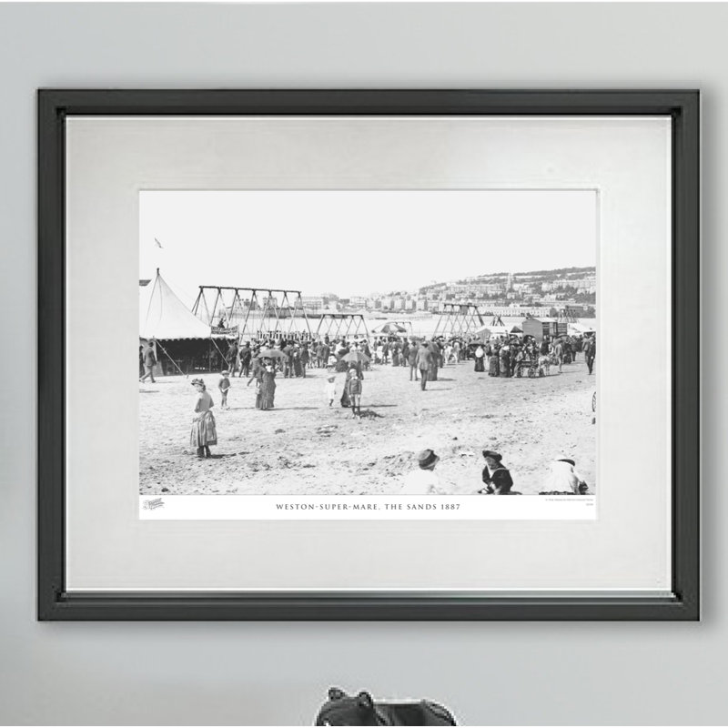 Weston-Super-Mare, The Sands 1887 - Single Picture Frame Print, 28cm H X 36cm W x 2cm D
