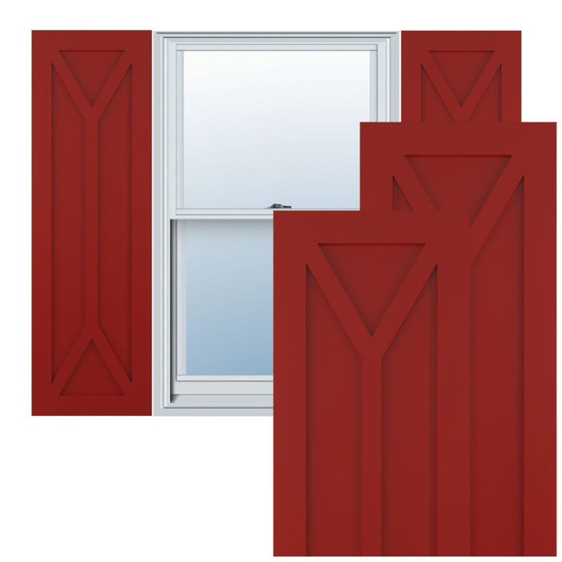 Volets à fixation fixe en PVC True Fit San Carlos, Apprêté, 15", 54"