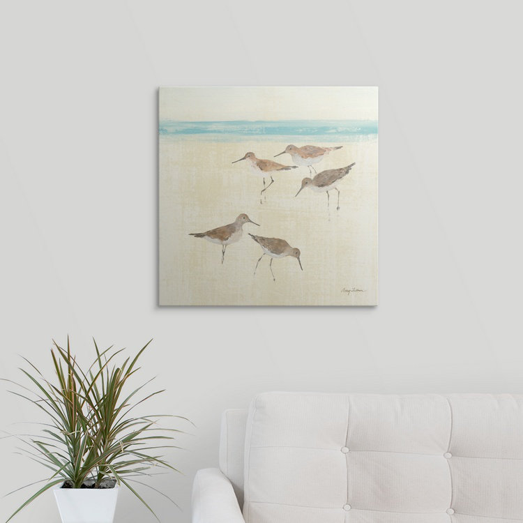 Sand Pipers " Sand Pipers Square II " by Avery Tillmon Great Big Canvas 