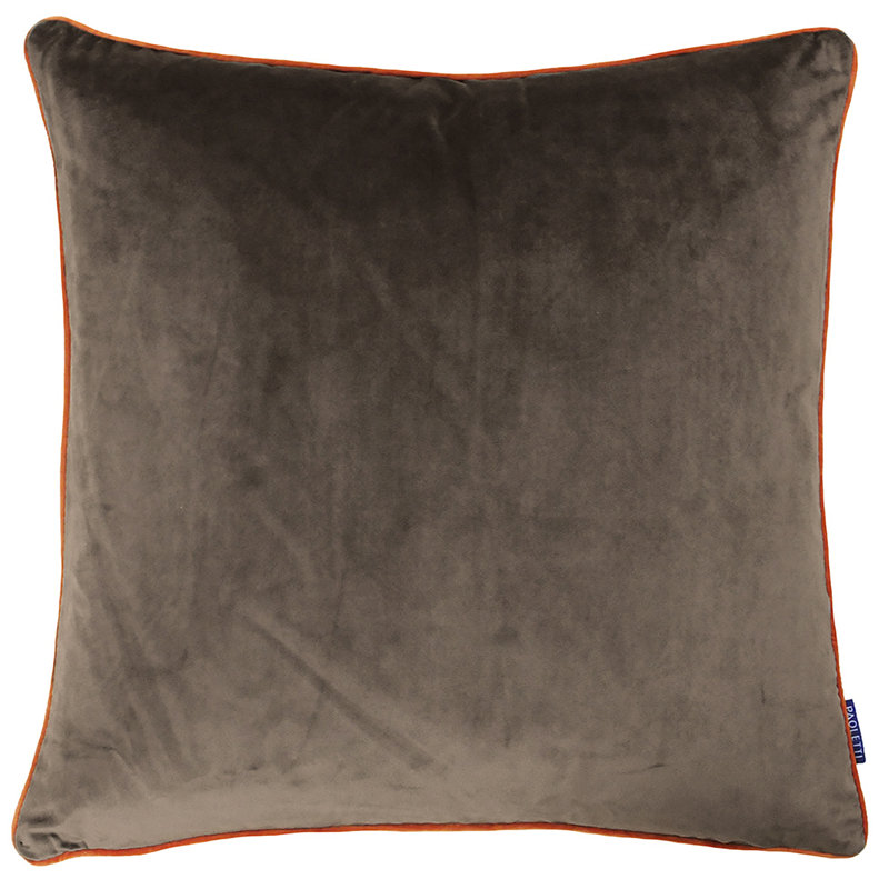 Oliver Square Throw, Mocha/Pumpkin, Pillow Cover Only - No Insert