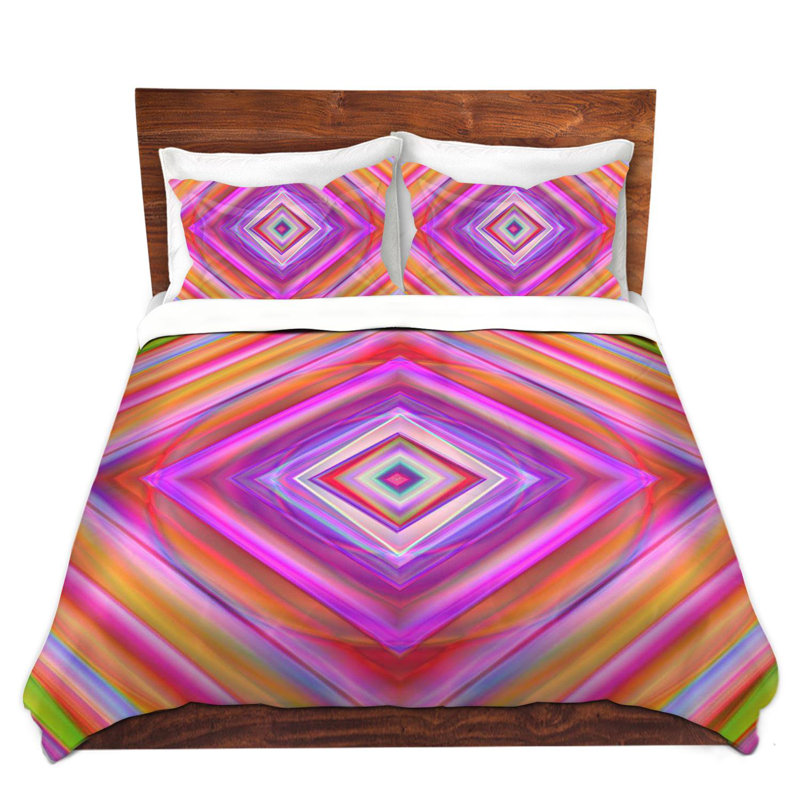 Ensemble de housse de couette géométrique harmonie, 1 housse simple + 1 taie standard