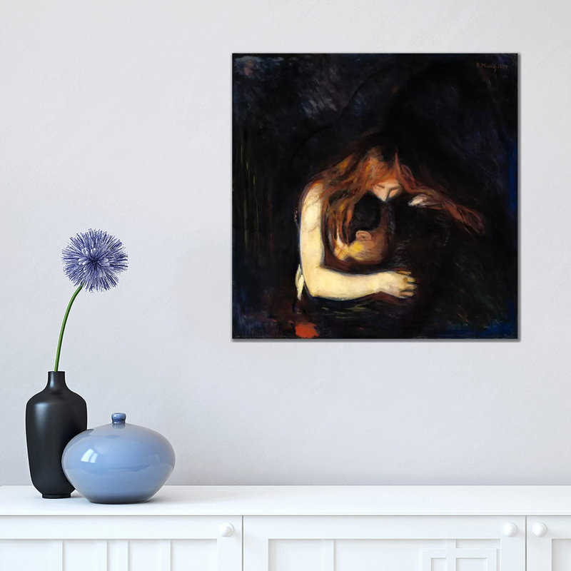 The Vampire (Love And Pain), 1894 by Edvard Munch - Wrapped Canvas Gallery-Wrapped Canvas Giclée