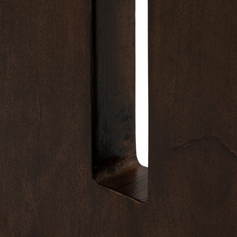 Console rectangulaire en bois d'acacia