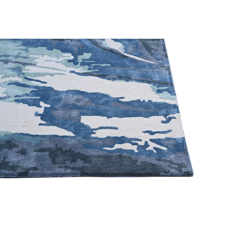 Tapis en laine / tencel touffeté à la main Nouvelle-Zélande, 8 pi 9 po x 11 pi 9 po