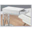 Table d'appoint en forme de C avec tiroir de rangement, idéale pour le salon et la chambre à coucher, design moderne et fonctionnel
