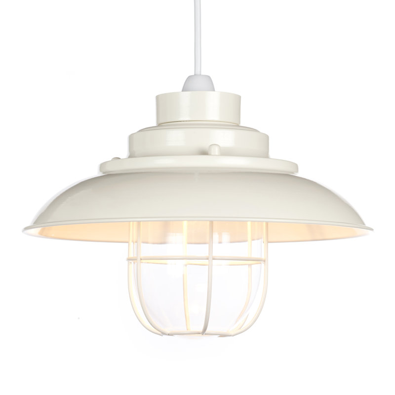 21cm H Metal Novelty Lamp Shade ( Uno ), Gloss Cream