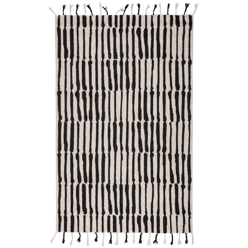 Vera Wool Striped Indoor Rug, Rectangle 8' x 10'