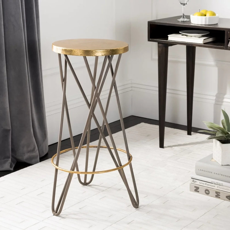 Tabouret de bar et de comptoir Lulabelle, Bleu marine, Tabouret de bar (assise de 30 po de hauteur)