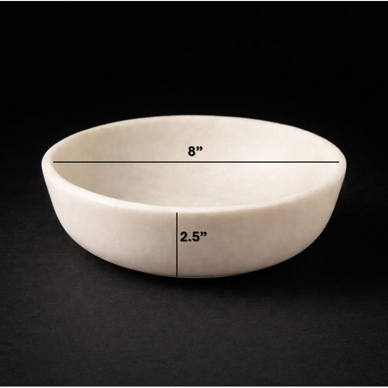Bol en résine | Bol à salade en résine fait à la main 8 po | Blanc cassé