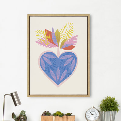 Tropical Love by Kasey Free Framed Canvas Wall Art Print