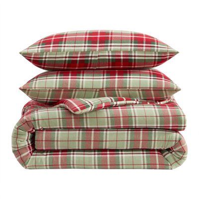 Laura Ashley Printed Cotton Flannel Reversible Comforter Set