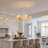 Aarzo 6-light Gold Boho Dimmable Chandelier With Rattan Shades, Adjustable Height, For Dining Room & Living Room (set Of 2)