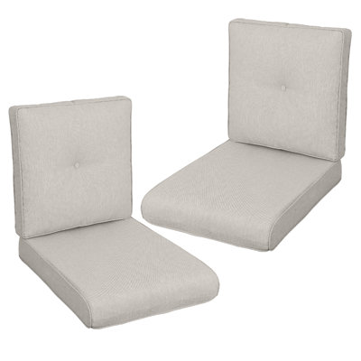 Patio Chair Cushions Set Of 2 - Outside High Back Thick Water-Resistant Cushion 22X24 With Zipper Cover For Outdoor Glider Rocking Chairs Loveseat Couch