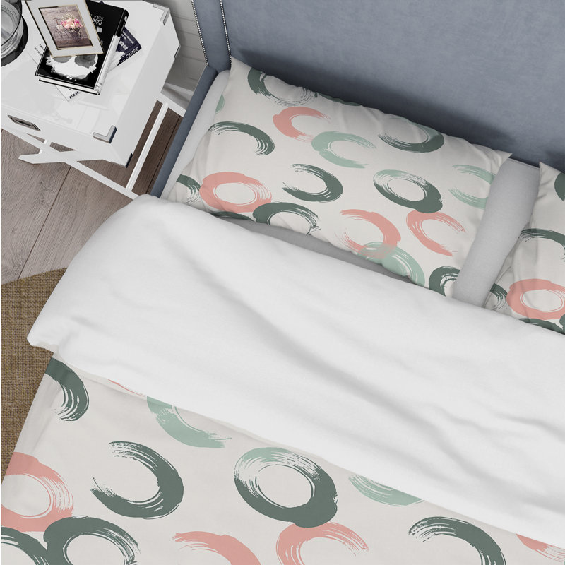 Ensemble de housse de couette bleu, rose, boho et écume de mer, Housse de couette très grand + 2 taies décorativ