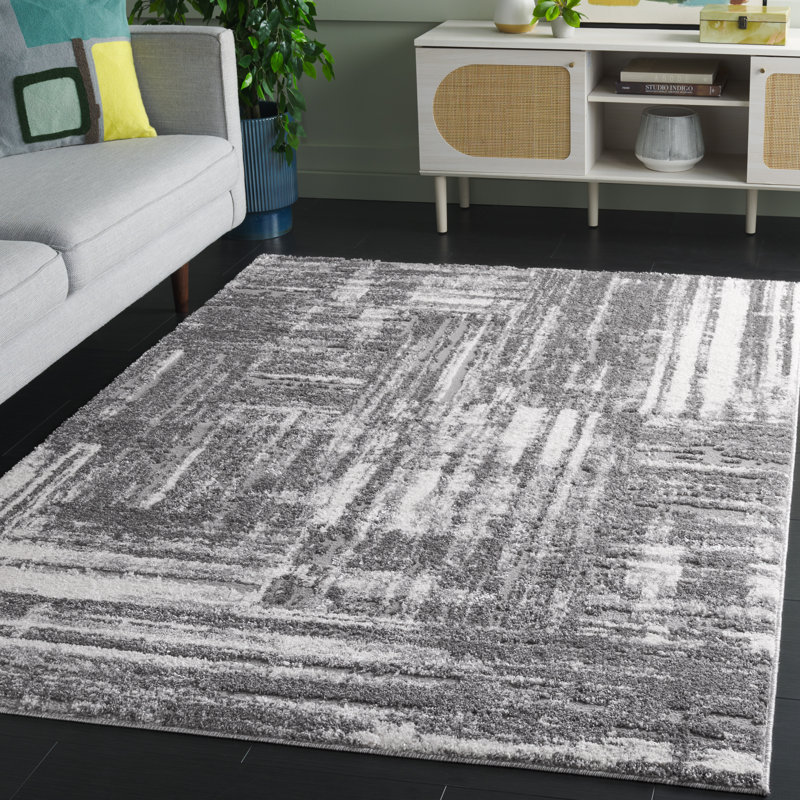 Darbyville Shag Performance Abstract Rug, Rectangle 5'3" x 7'6"