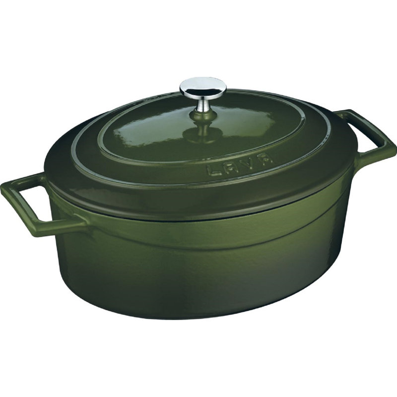 Casserole ovale en fonte Lava Canada, 4,25 pintes, vert
