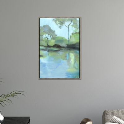 "Sitting in Silence II" par Victor Ryan, peinture sur toile encadrée flottante