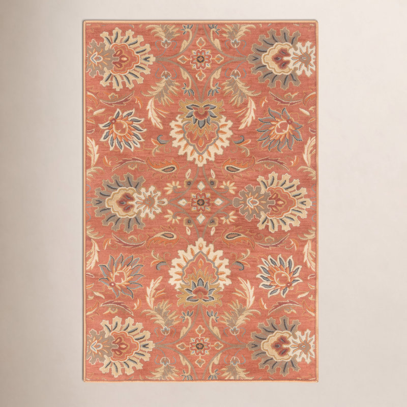 Aaron Hand Tufted Wool Oriental Indoor Rug, Rectangle 10' x 14'
