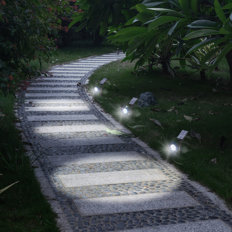 Solar Powered Integrated LED Outdoor Pathway Lamp with Dusk to Dawn Sensor