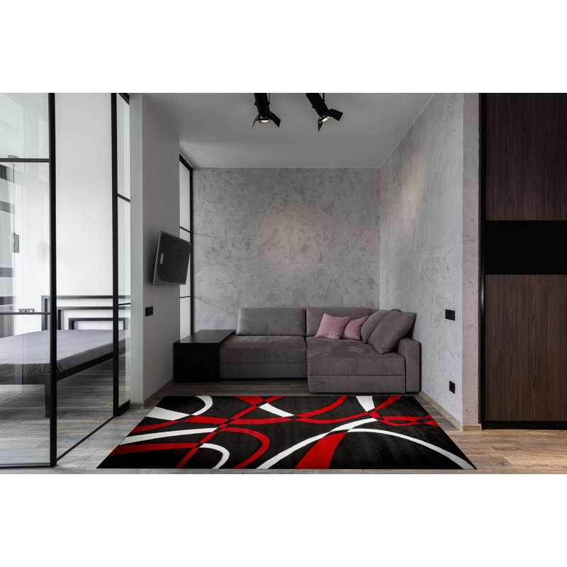 Tapis rouge / noir Fordbridge, Rectangle 8 pi x 10 pi