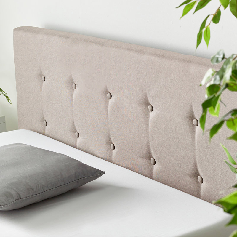 Caddo Fabric Upholstered Ottoman Bed Frame, Single (3'), Natural