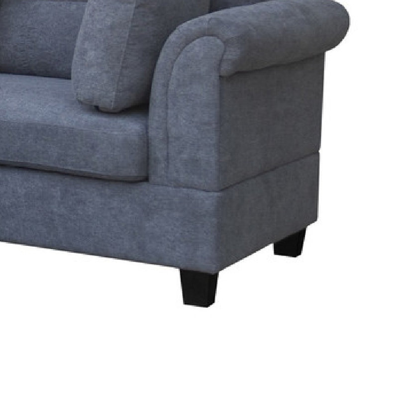 Ensemble de canapés modulaires de 100 po avec rangement Ari, dossier capitonné, 2 coussins, gris Ari