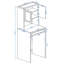 Armoire de rangement avec une tablette réglable et un faux tiroir pour la salle de lavage