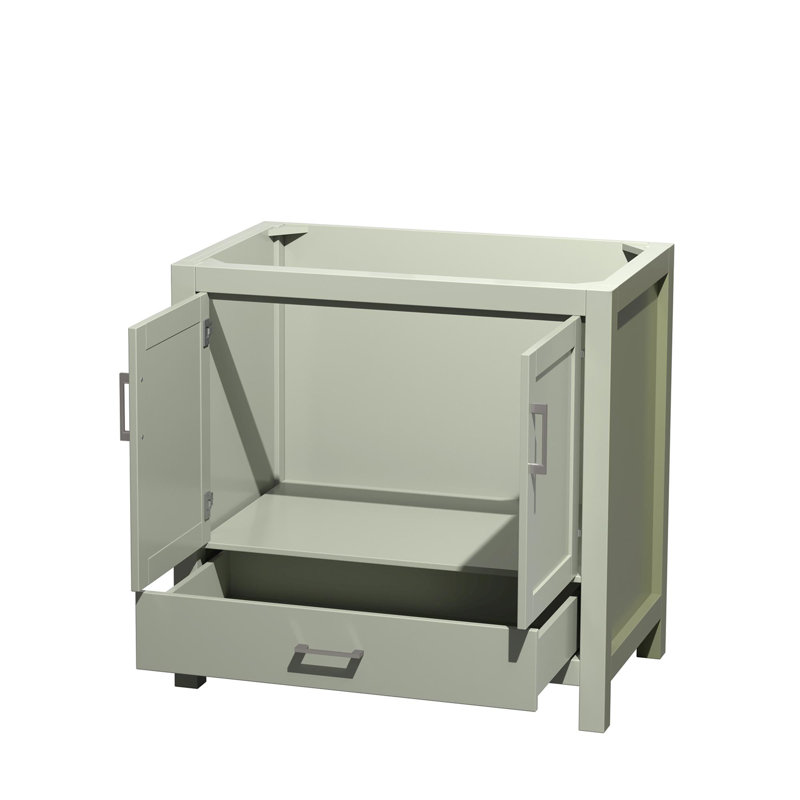 Sheffield 36" Single Bathroom Vanity Base Only, Light Green