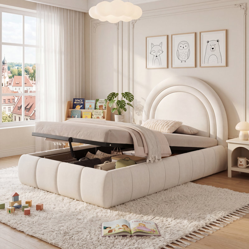 Bed, Beige