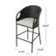 Ensemble de 2 tabourets de bar d'extérieur en rotin avec coussins imperméables pe 31 "Pe