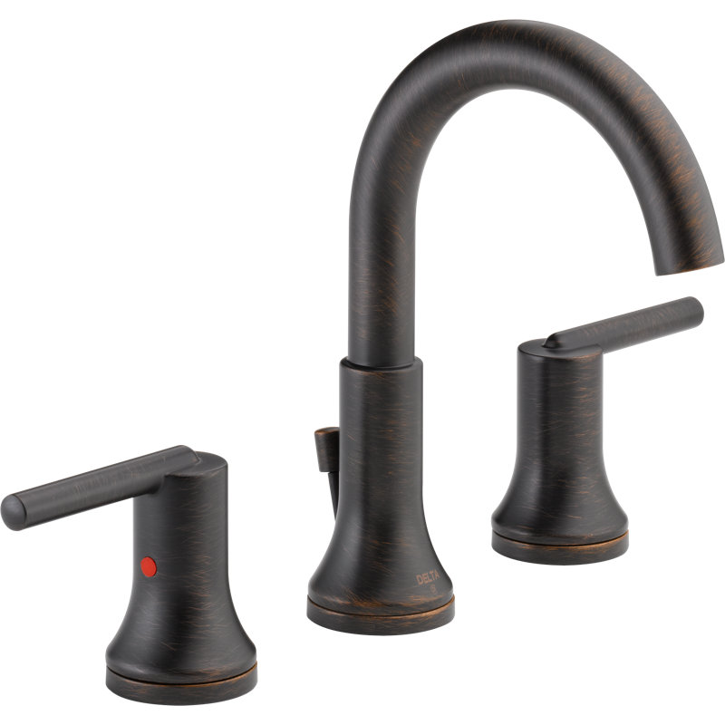 Trinsic Widespread Bathroom Faucet 3 Hole, 2-handle Bathroom Sink Faucet with Drain Assembly, Venetian Bronze