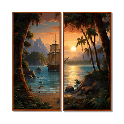 Pirate Boat Lost Isles - Large Pirate Wall Art