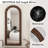 Borseth Arched Wood Frame Full Length Mirror with Stand-1551490322-1551490321