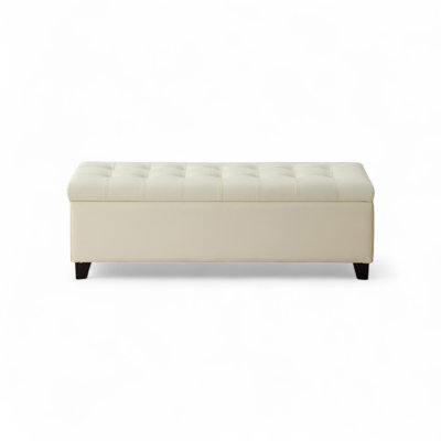 Banc de rangement capitonné l 49 po