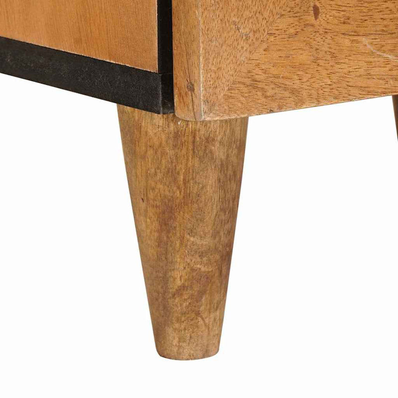 40cm W Solid Wood Bedside Table, Light Brown
