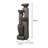 Outdoor Water Fountain with LED Lights – 40" Tall Cascading Stone Look Garden Fountain with Pump – Weather Resistant Resin Fountain for Patio, Backyard & Indoor Décor