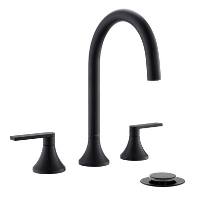 4 Inch 8Inch Widespread Bathroom Faucets? Bathroom Faucet?360° Swivel Spout Two Handles Bathroom Faucets For Sink 3 Holes With Pop-Up Drain And Water Supply Lines