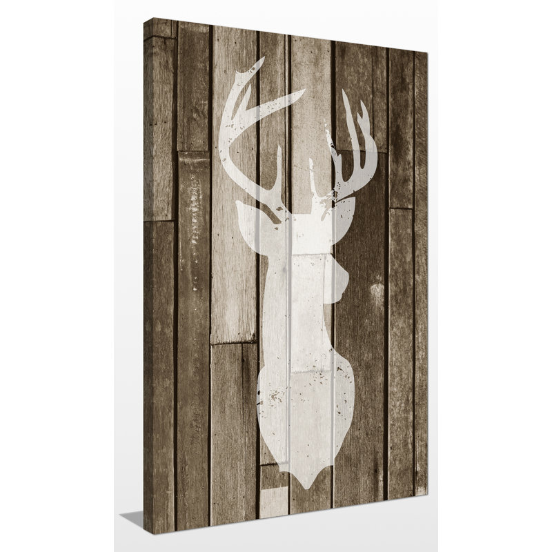 « cerf », impression sur toile tendue, H 60 po x l 36 po x P 1,5 po