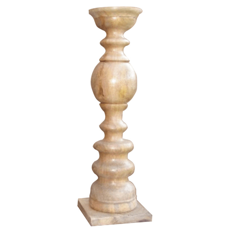 Porte-bougie en bois massif Natural Floor, H 29 po x l 9 po x P 9 po