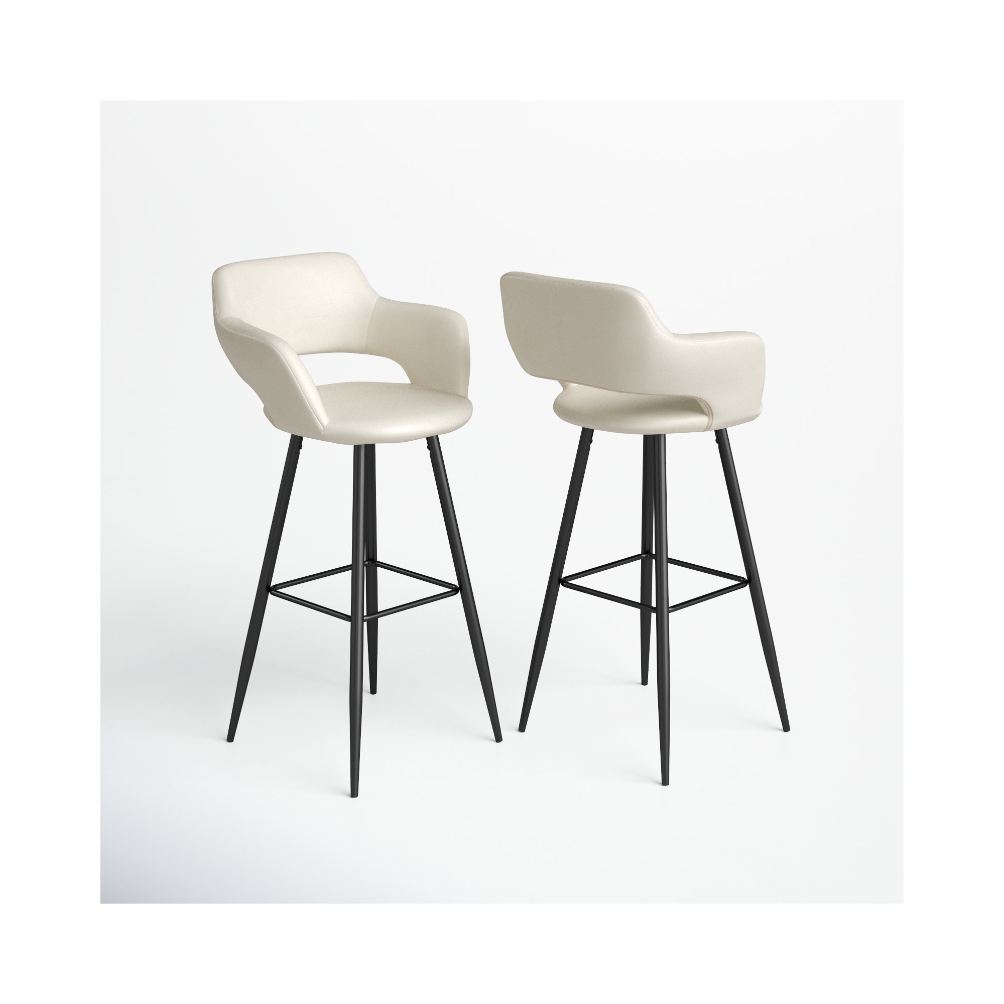 Lake Bar/Counter Stool, Bar Stool (30" Seat Height), Cream