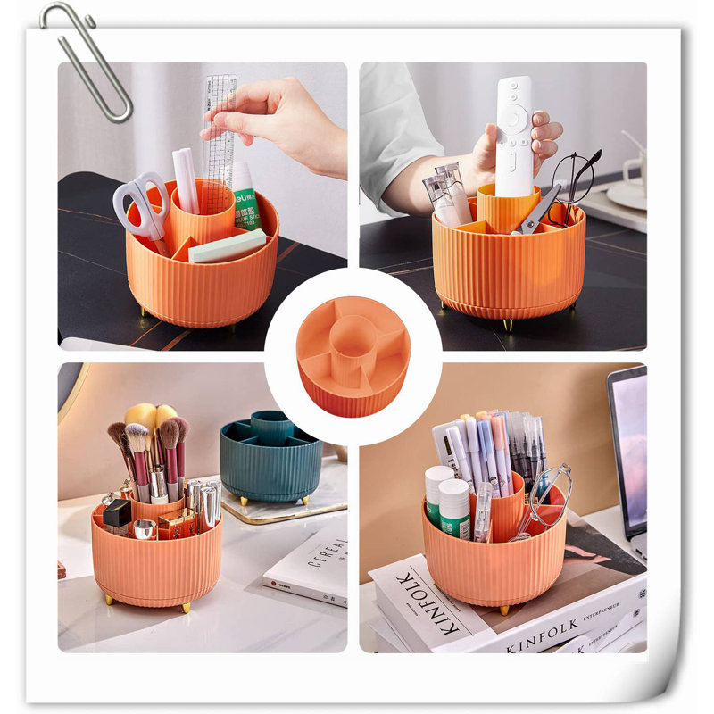 Organisateur de maquillage en plastique Aveyah, Orange