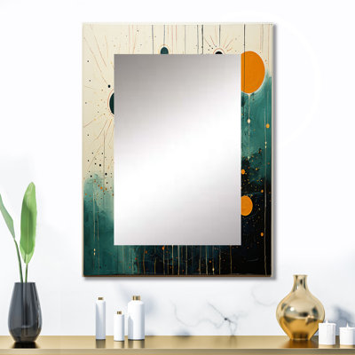 Œuvre colorée Mid Century Minimalist Oasis III