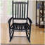 Chaise berçante en bois NOIR, sans passe-partout-203890464
