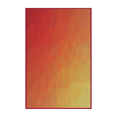 Tapis à motifs rouge / orange
