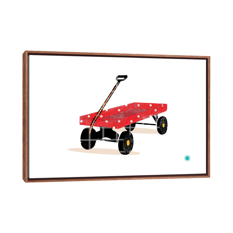 Wagon - Imprimé, Toile avec cadre brun, Pas de tapis, H 18 po x l 26 po x P 1,5 po
