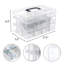 Coffret de fournitures en plastique noir à 3 niveaux-1756799284